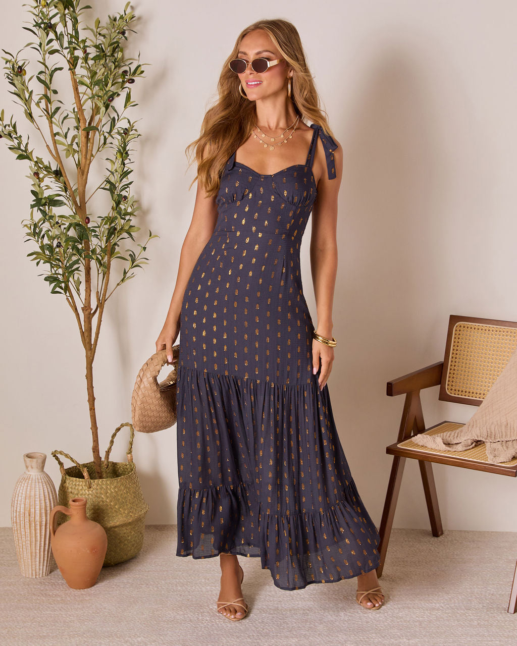 Coastline Calls Tiered Maxi Dress