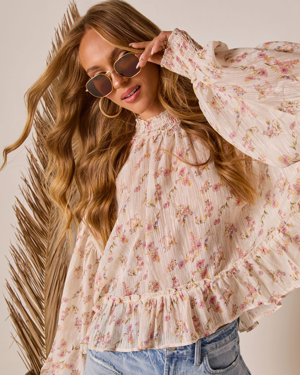 Cienna Mock Neck Blouse