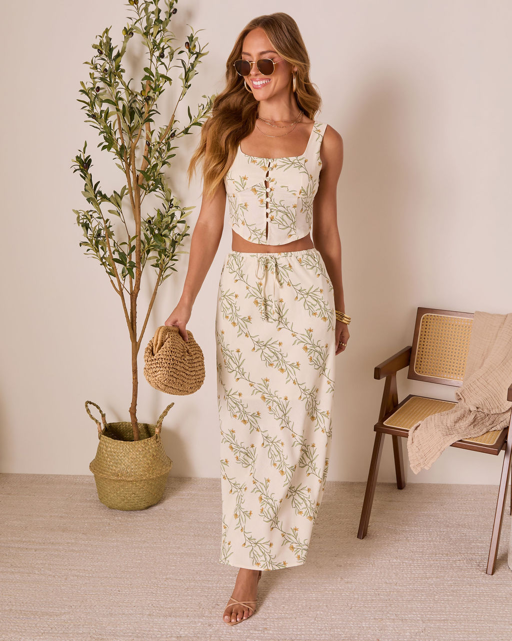 Sweet Surrender Floral Maxi Skirt