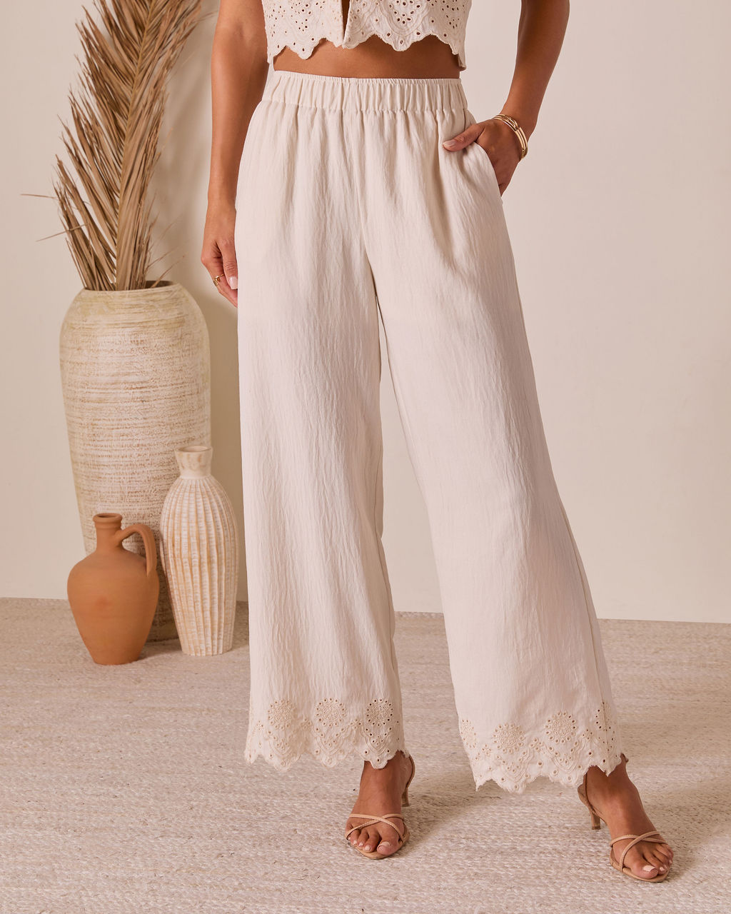 Summer on the Range Eyelet Hem Pants