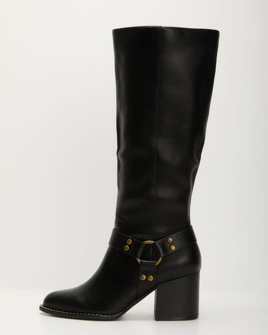 Scenic Route Western Buckle Knee High Boots