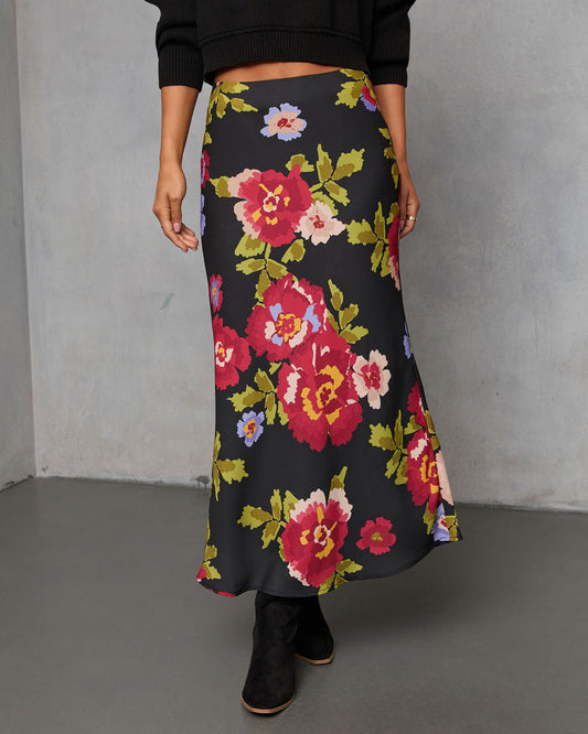 Falling for Fall Printed Maxi Skirt