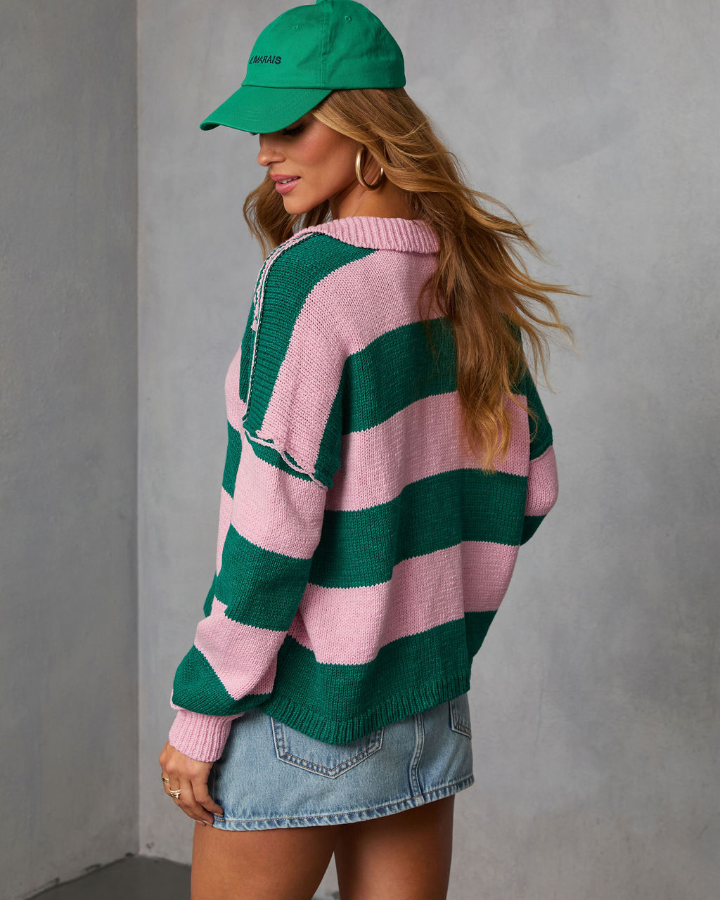 Marves Contrast Striped Sweater