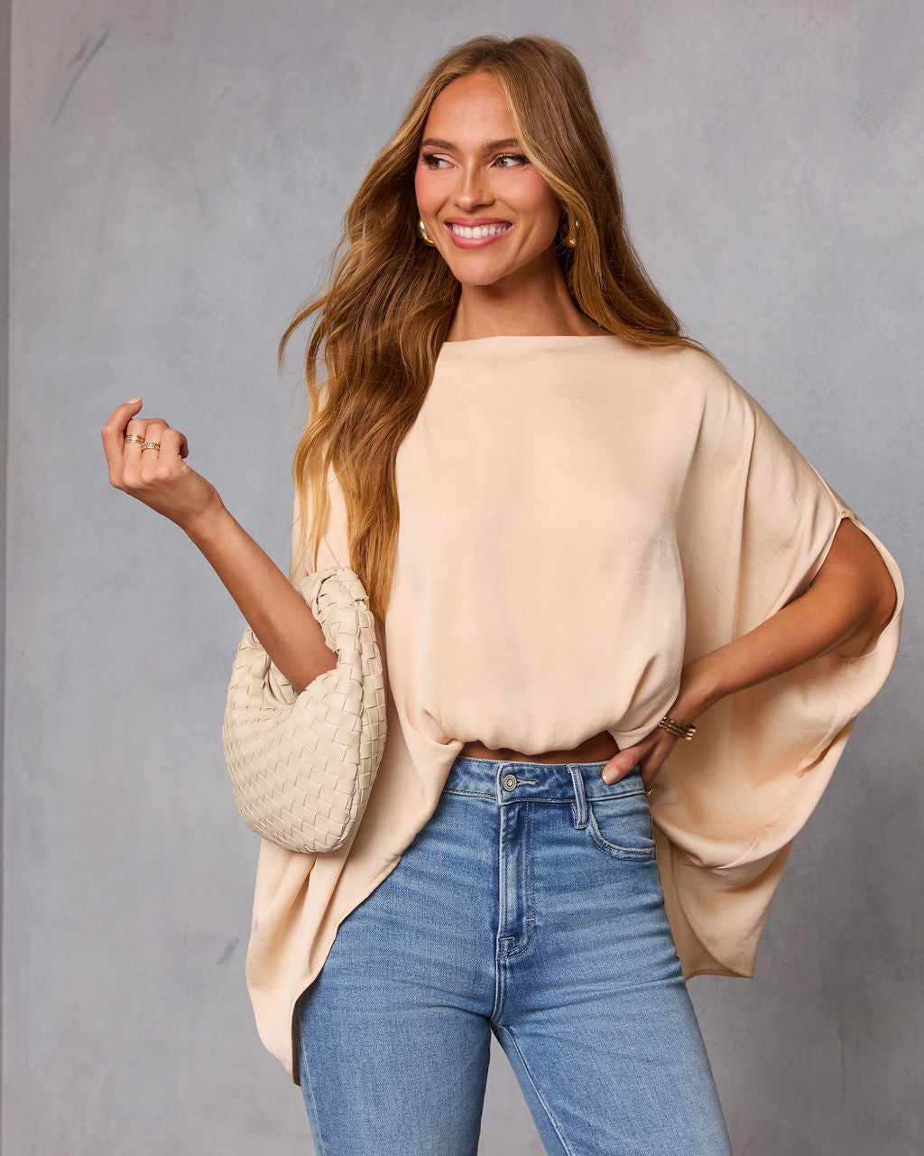 Mallena Slit Sleeve Top