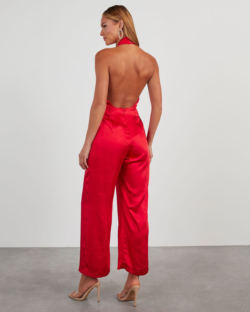 Reeves Satin Halter Jumpsuit