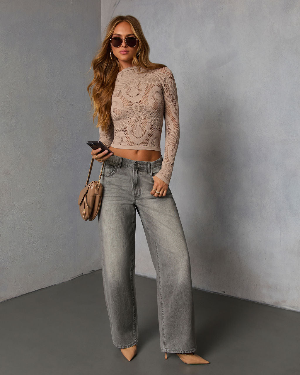 Slay Mode Abstract Open Knit Top