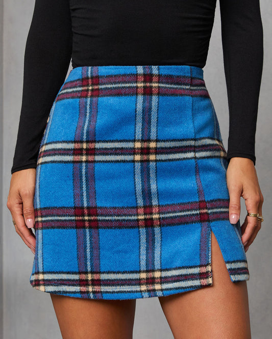 Duskwood Plaid Mini Skirt