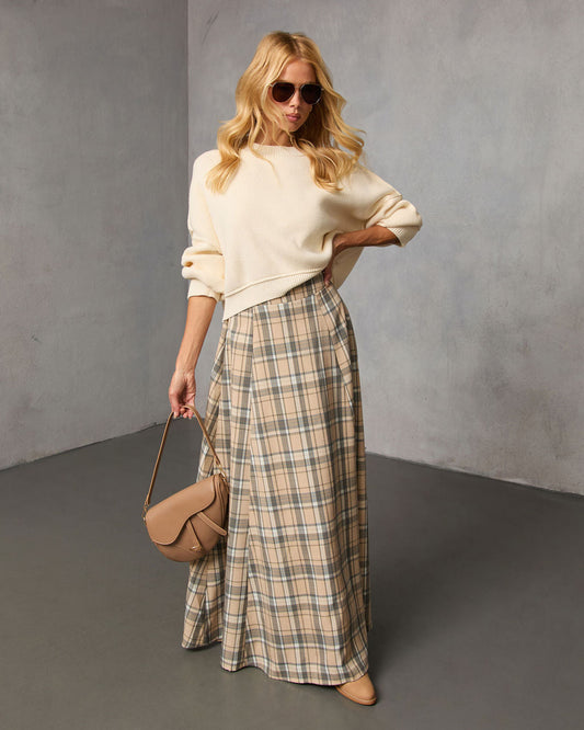 Foxcroft Plaid Maxi Skirt