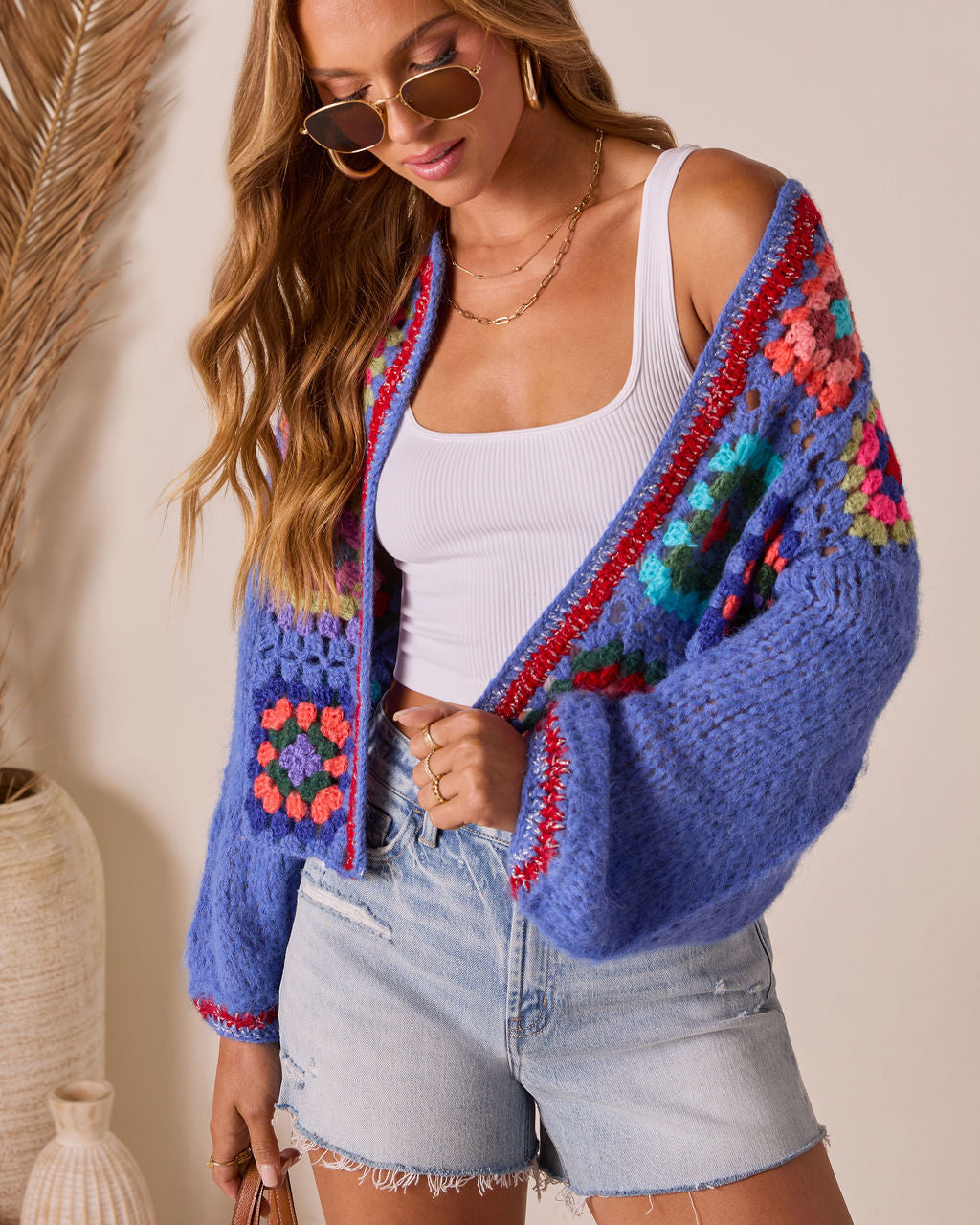 Farlyn Open Front Crochet Cardigan
