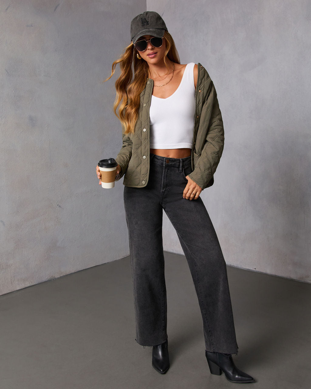 Cozycore Quilted Hooded Twofer Jacket