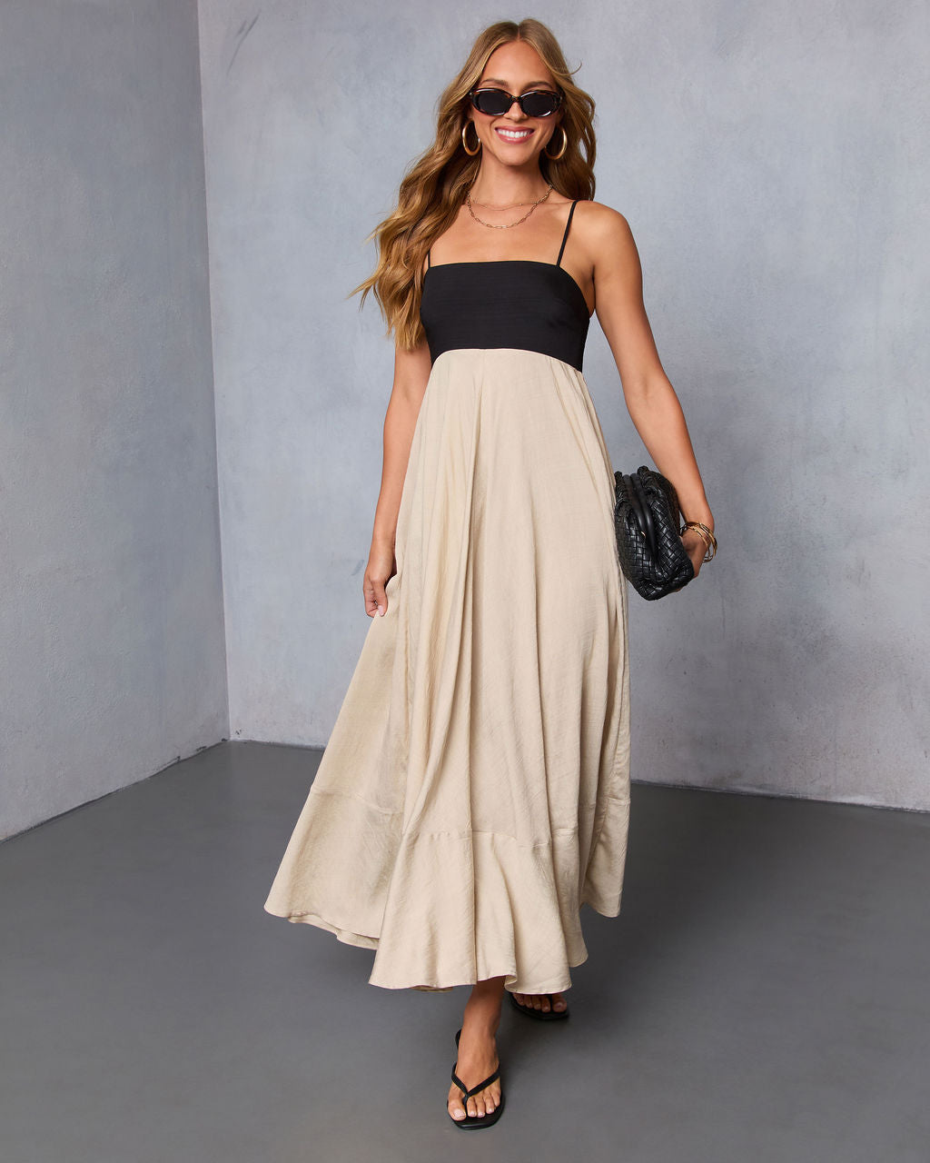 Norrah Colorblock Empire Maxi Dress