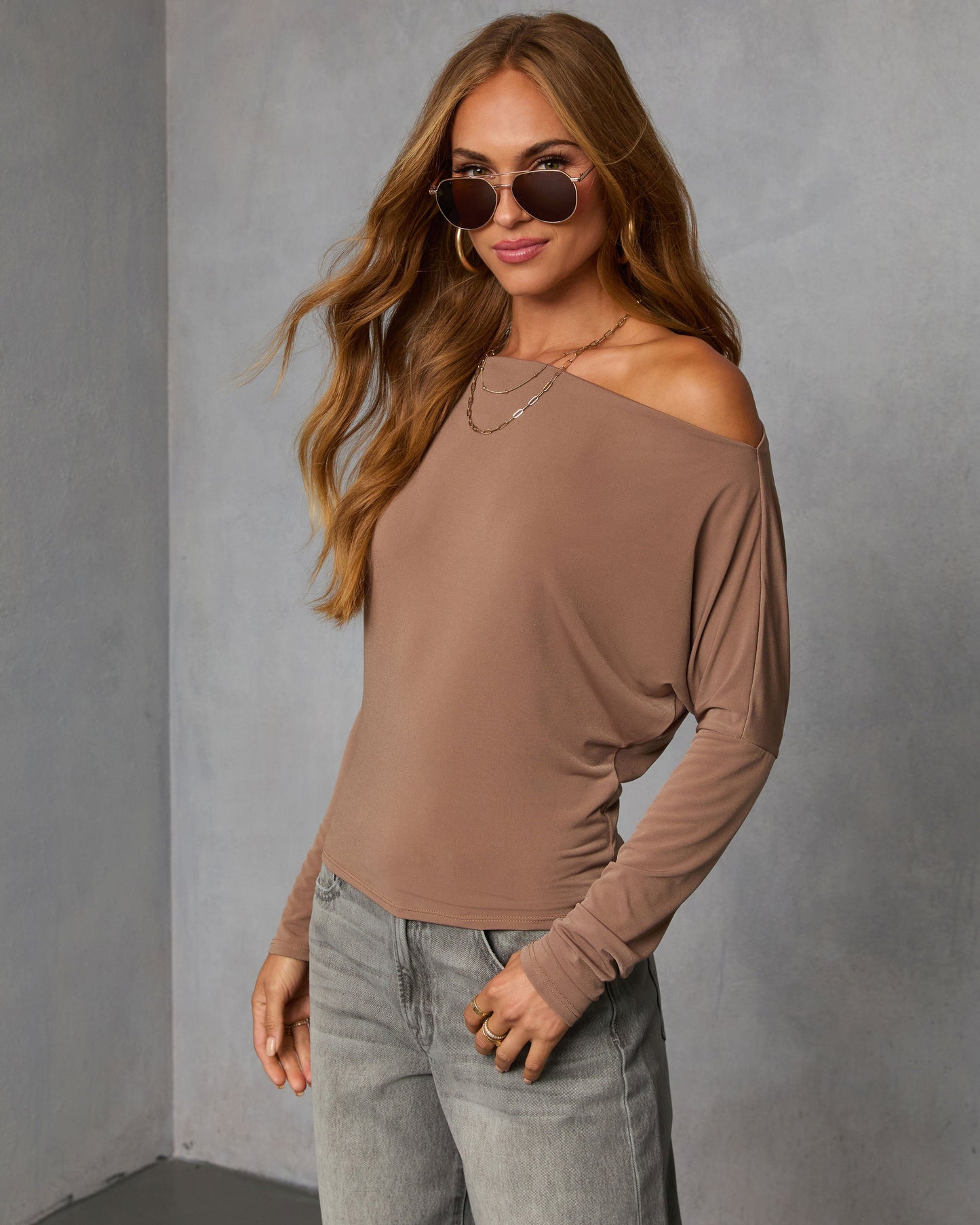 A Wow Moment Asymmetrical Long Sleeve Top