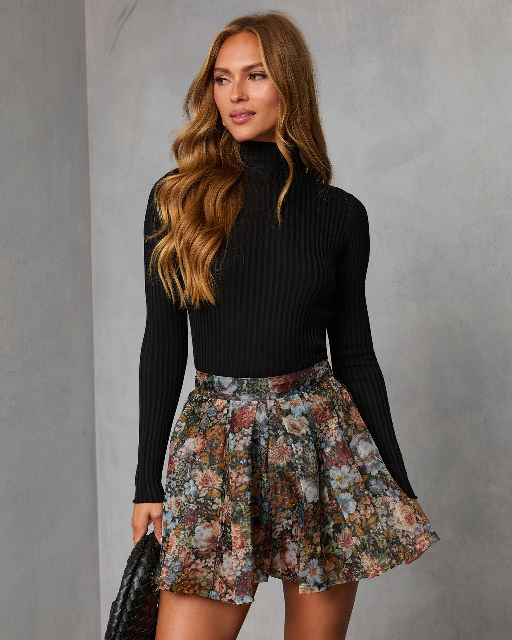 Kenlie Ribbed Turtleneck Top