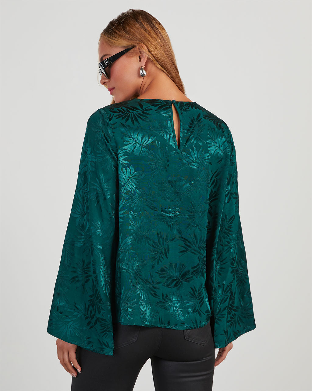 Odette Embossed Wide Sleeve Top