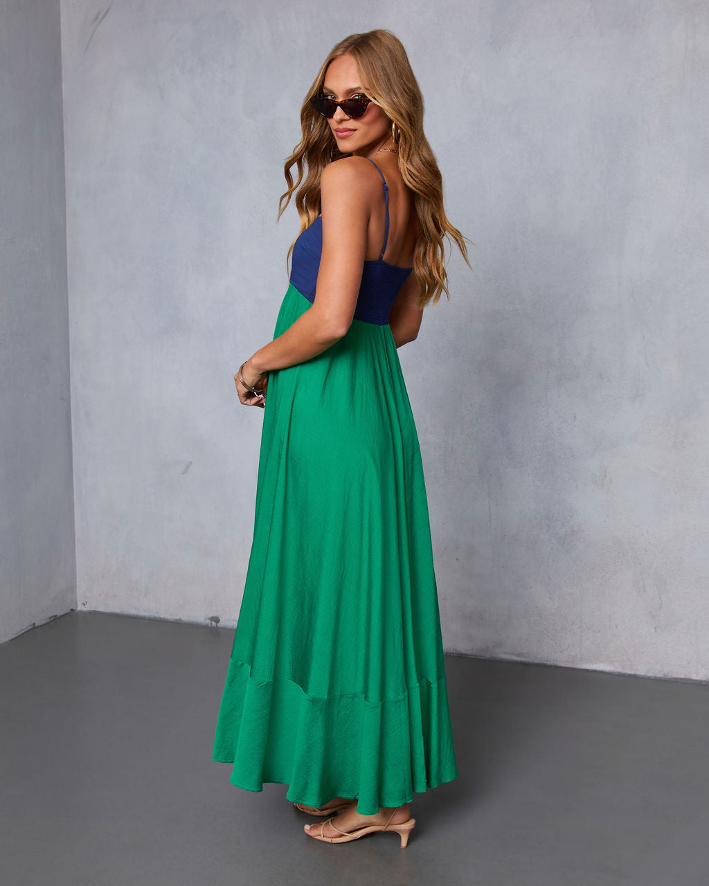 Norrah Colorblock Empire Maxi Dress