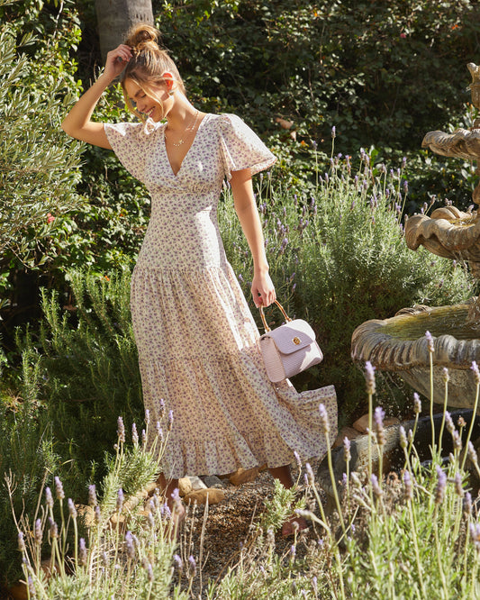 Ashlyn V-Neck Tiered Maxi Dress