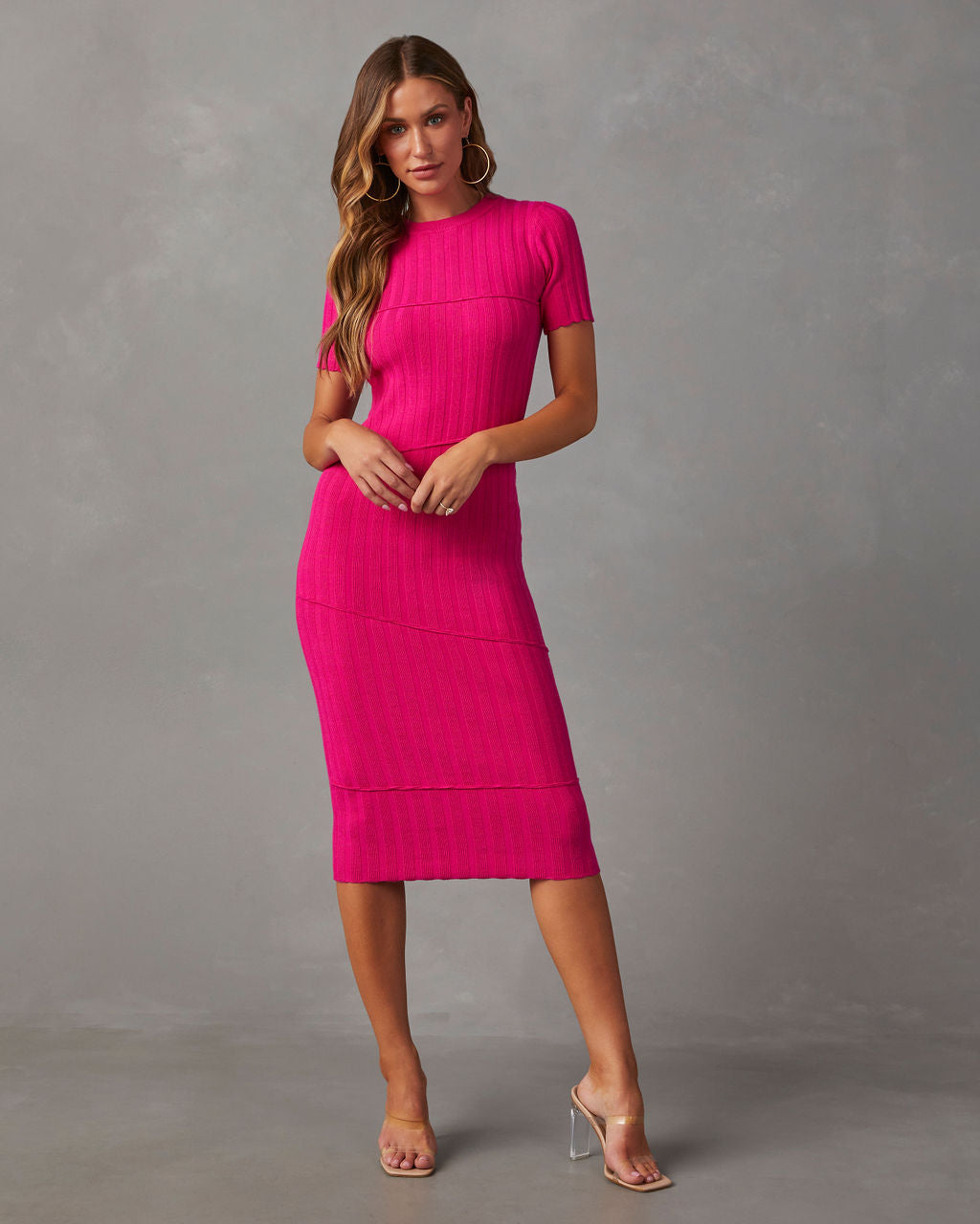 Kalena Ribbed Midi Dress