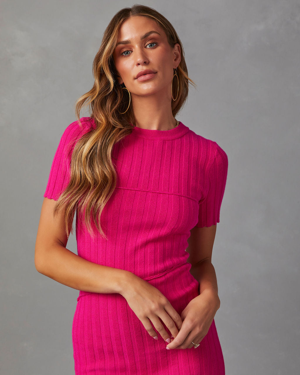 Kalena Ribbed Midi Dress