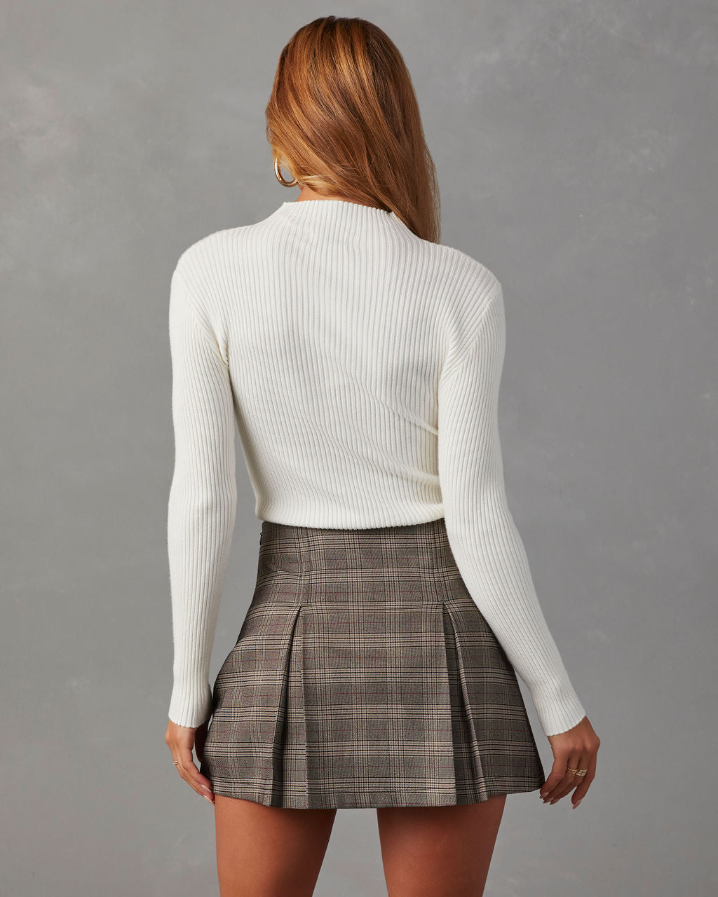 Tobey Ribbed Mock Neck Sweater